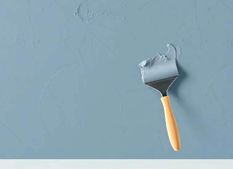 Application d'un enduit décoratif à la lisseuse sur un mur