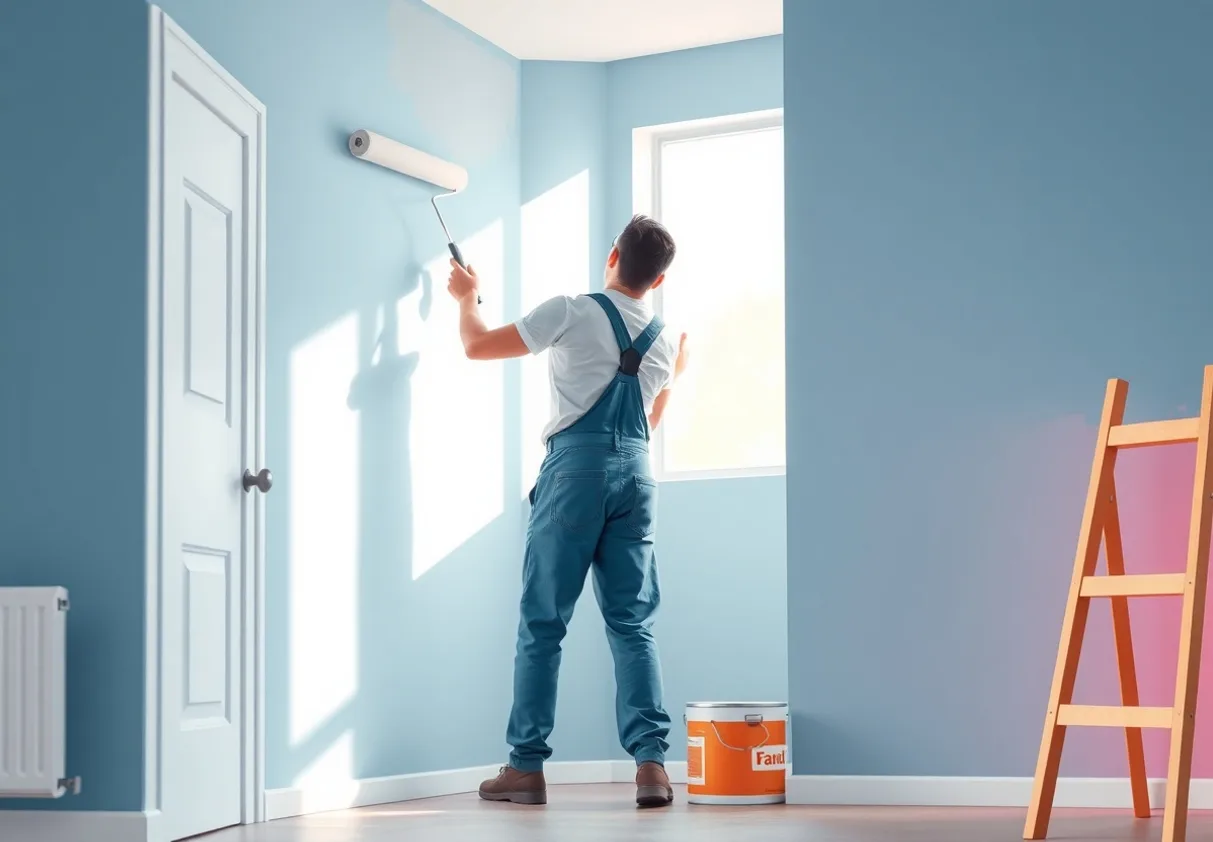 Peintre Croix 59170 en intervention sur un chantier