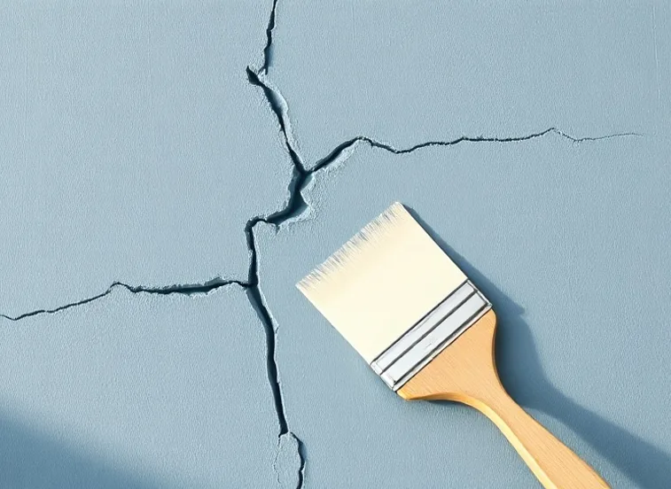 Ponçage et rebouchage des fissures avant mise en peinture
