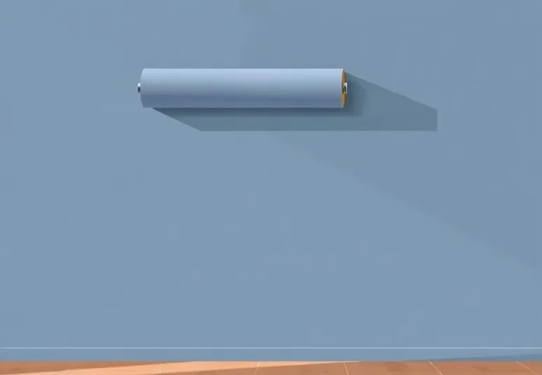 Pose de papier peint, rouleau et brosse à maroufler